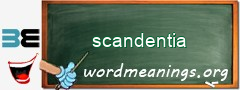 WordMeaning blackboard for scandentia